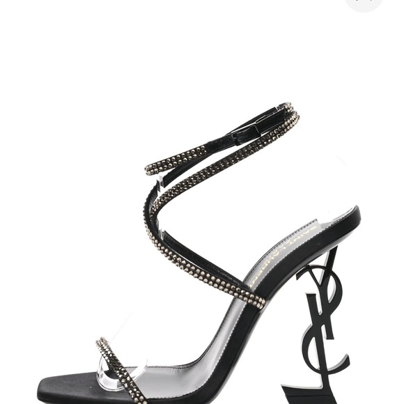 Saint Laurent Black Crystal Embellished Heels - Picture 8 of 8